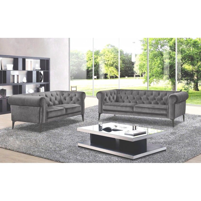 Chesterfield-Design Sofa 2 Sitzer Im Samtoptik Tobol Home affaire