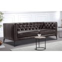 Leonique Chesterfield-Sofa Narmada Bezug NaturLeder Atollo