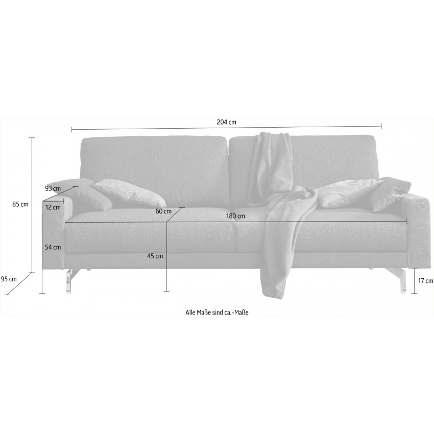 3-Sitzer sofa hs.450 niedrig Armlehne hülsta € UVP 4005