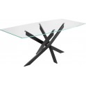 Esstisch in modernem Design Glastisch Tischbeine in Nestform 