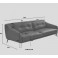 Places of Style 3-Sitzer Sofa Bigsofa Williston Naturleder Leder