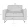 PLACES OF STYLE Loveseat Pinto XXL Sessel mit Keder Lederoptik