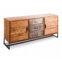 WOLFMÖBEL Sideboard Spring Holz Braun Akazie Kommode Massivholz