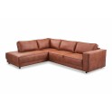 HOME AFFAIRE Ecksofa Nevez Lederoptik Farbe cognac Polsterecke