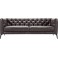 Leonique Chesterfield-Sofa Narmada Bezug NaturLeder Atollo