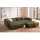 Polsterecke PIARA XXL L-Form mit Schlaffunktion, Big-Sofa in Cord