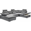 ED EXCITING DESIGN Wohnlandschaft Jakarta U-Form mit Bettfunktion