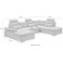 ED EXCITING DESIGN Wohnlandschaft Jakarta U-Form mit Bettfunktion