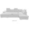 ED EXCITING DESIGN Wohnlandschaft Jakarta U-Form mit Bettfunktion