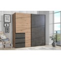 Schiebetürenschrank Kleiderschrank 3 Schubladen Made in Europe