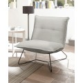 Sessel Vico mit Design-Gestell aus schwarzem Metall, in Cord 