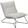 Sessel Vico mit Design-Gestell aus schwarzem Metall, in Cord 