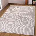 Teppich Scandi-Look 3D-Effekt softer pflegeleicht 240x320 cm Sand