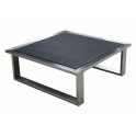 Zebra Belvedere Lounge Hocker ohne Polster Gestell Edelstahl