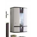Hängevitrine Hängeschrank CABANA Hochglanz weiß/graphit Vitrine