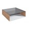 Couchtisch Quadratische Form Persolglas massive Eichenholz 120 cm