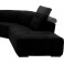Egoitaliano Ecksofa Sauvanne Bezug Leder BULL Farbe schwarz