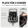 HAUCK Fahrradkinderanhänger Bike N Walk Duo für 2 Kinder