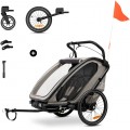 HAUCK Fahrradkinderanhänger Bike N Walk Duo für 2 Kinder