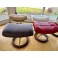 STRESSLESS Fußhocker mit Signature Base Gestell Wenge Lederhocker