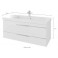 SAPHIR Waschtisch Serie Balto Mineralmarmor-Waschtisch Unterschrank