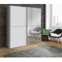 Schwebetürenschrank Kleiderschrank mit Spiegel und 2 Schiebetüren