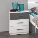 SCHLAFKONTOR Nachtkommode Mars mit 3 Schubkästen Nachttisch