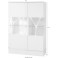 LEONARDO Highboard Cube mit Sicherheitsglas Vitrine 