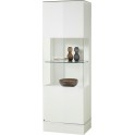LEONARDO Vitrine mit robusten Edelstahlgriffen Hochglanz Glastür