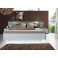 Bett mit Nachttische Bettbank LED gepolstertes Kopfteil 180x200cm