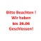!!! Unser Lokal ist am 24.06 und 25.06 geschlossen !!!