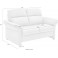 DIE PLANBAR 2-Sitzer PN-EM16031 Sofa Ledersofa Echtleder ecru