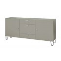 LEONARDO Sideboard Cube mit Sicherheitsglas Farbe Lack palazzo