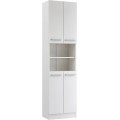 SAPHIR Hochschrank Badschrank Badezimmer-Hochschrank Weiß Glanz