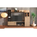 Carryhome WOHNWAND in Eiche Artisan 207,5/157,5/33 cm