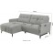 INOSIGN Ecksofa DENIO L-Form elektr. Relaxfunktion, USB-AC 