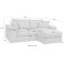 Ecksofa Soft Cosy XXL L-Form Big Sofa Mega-Sofa Cord Breite 303cm