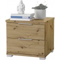 Schlafkontor Nachtkommode mit 2 Schubkästen Farbe Artisan Eiche 